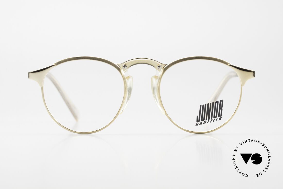 Jean Paul Gaultier 57-0174 90er Pantobrille Vergoldet, klassische Pantoform veredelt als Designerstück, Passend für Herren und Damen