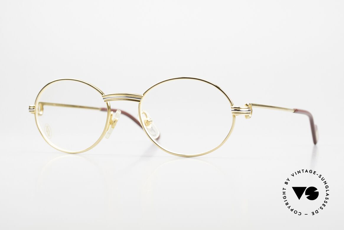Cartier Saint Honore - S 22kt Vergoldete Fassung, ovale VINTAGE Cartier Brillenfassung von circa 1998, Passend für Herren und Damen
