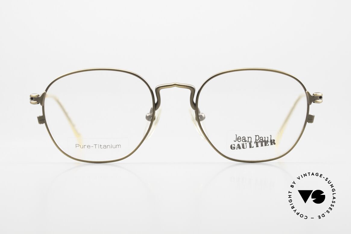 Jean Paul Gaultier 55-3182 Rare 90er Designer Brille, extrem hochwertig (nur 14 Gramm) - muss man fühlen!, Passend für Herren und Damen