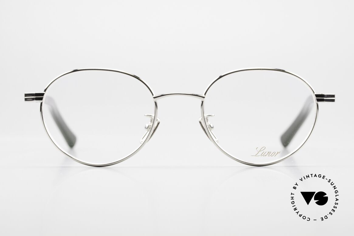 Lunor Prestige I A 03 Titanbrille Platin-Plattiert, edle LUNOR Prestige Brille: Vollrand Titanfassung, Passend für Herren und Damen