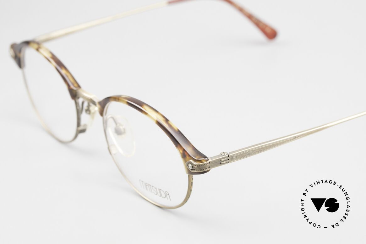 Matsuda 2831 Alte Made in Japan Qualität, sehr markante Gestaltung der Glasfassung, M Gr. 48-18, Passend für Herren und Damen