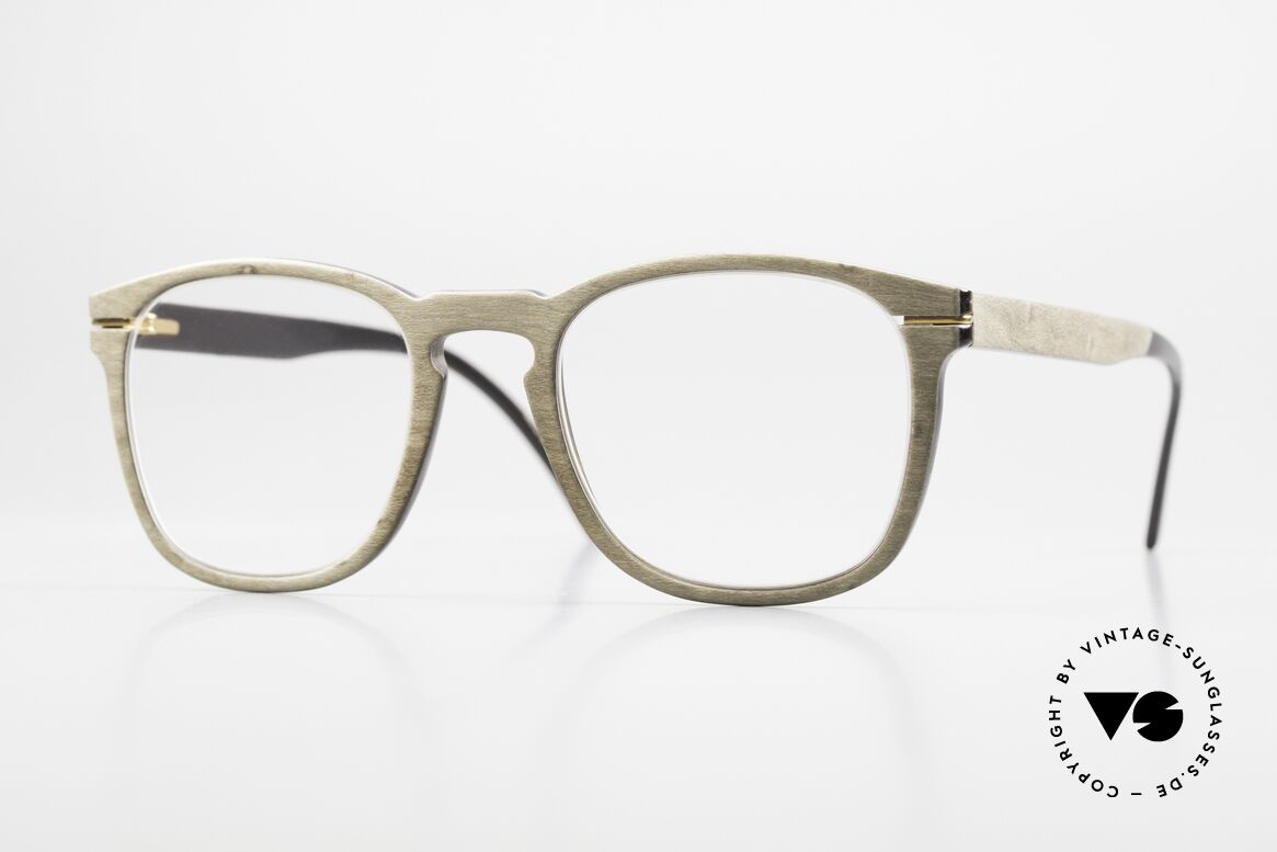 Hoffmann V7754 Naturhorn und Holz Brille, Hoffmann Natural Eyewear Fassung SN LW147 GG E08, Passend für Herren und Damen