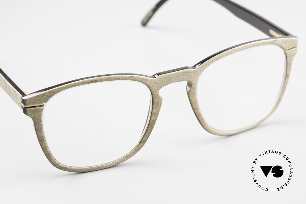 Hoffmann V7754 Naturhorn und Holz Brille, pures Understatement, denn komplett ohne Marken-Logo, Passend für Herren und Damen