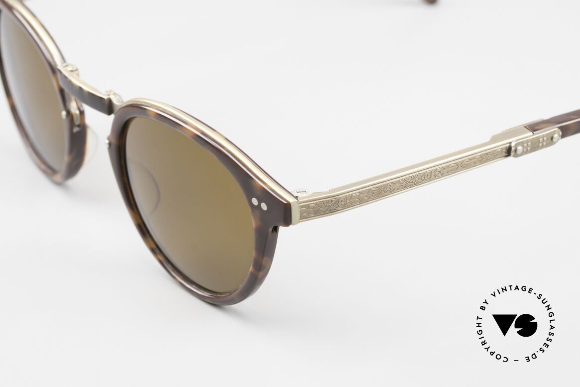 Matsuda 2811 Faltbare Panto-Sonnenbrille, verkörpert Lifestyle & Qualitätsanspruch gleichermaßen, Passend für Herren und Damen