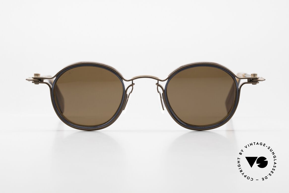 Tavat Pantos Steampunk Stil Sonnenbrille, SOUPCAN Collection in bronze/braun & grau/blau, Passend für Herren und Damen