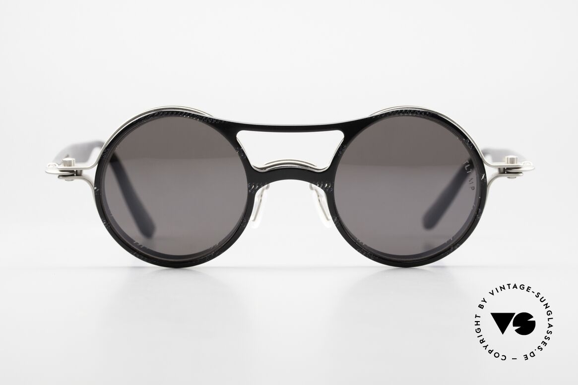 Tavat Round Mask Brille aus Familienbetrieb, SOUPCAN Collection in Palladium Sparkle Stripe, Passend für Herren und Damen