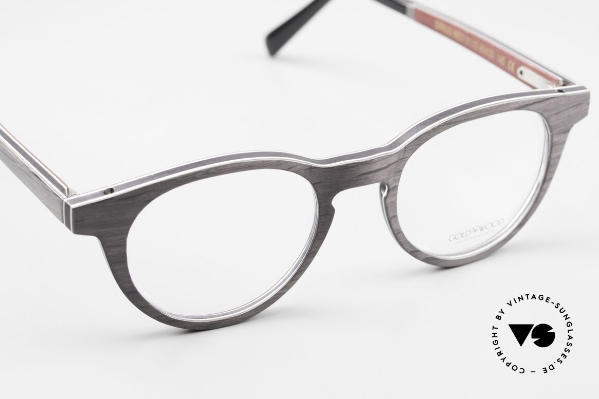 Gold & Wood Sirius 01 Panto Design Unisexbrille, ungetragen (wie alle unsere Gold&Wood Fassungen), Passend für Herren und Damen