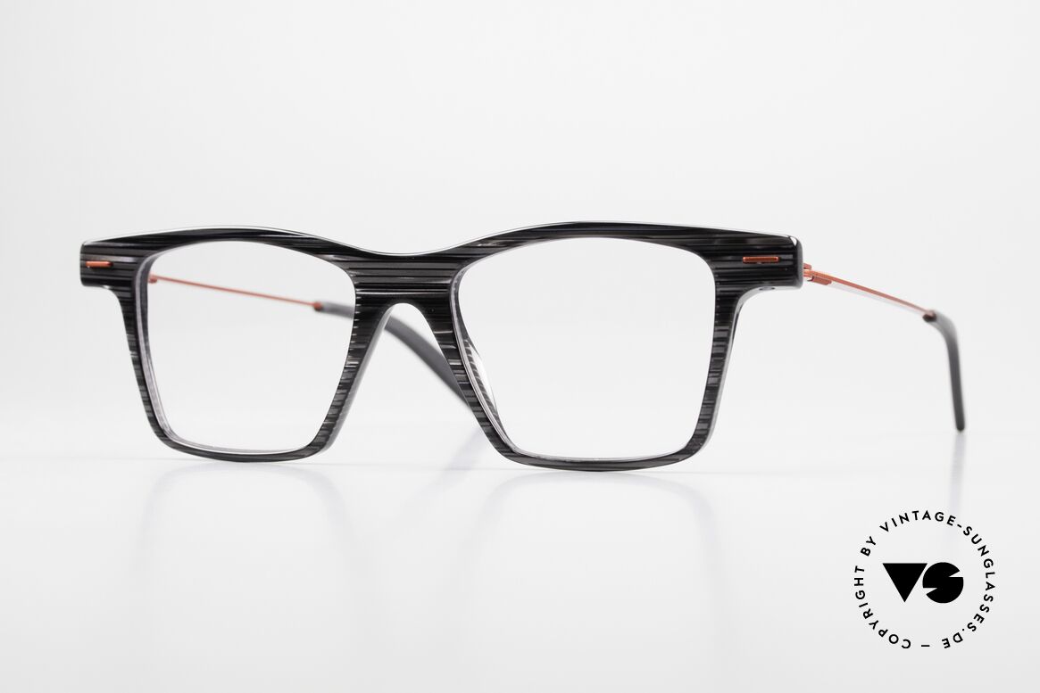 Theo Belgium Peruna Crazy Brille Eckiger Style, THEO vintage Brille der "Potatoes Acetate" Serie, Passend für Herren und Damen