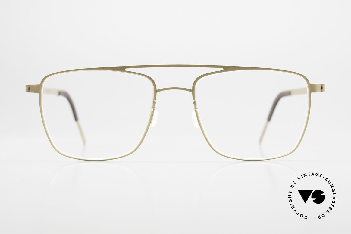 Lindberg 9595 Strip Titanium Vintage Designerbrille Men, Modell 9595, T415, Größe 52/18, Bügel 145, color GT, Passend für Herren