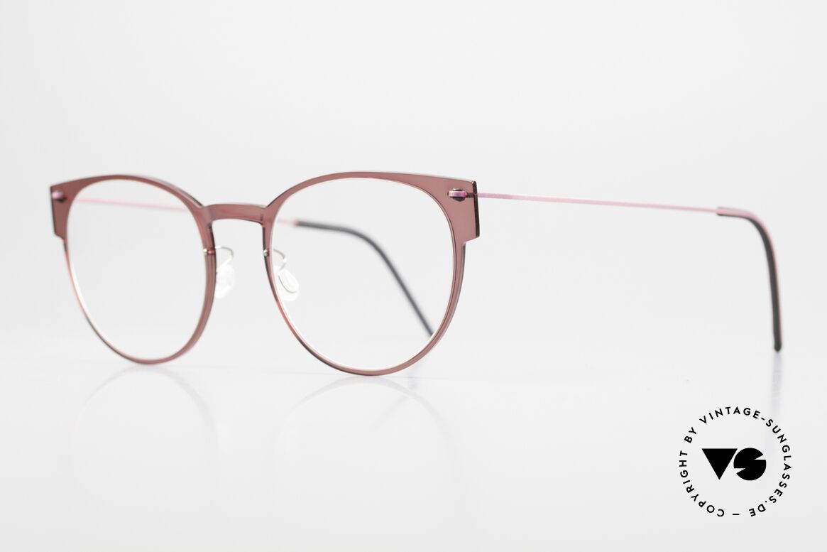 Lindberg 6559 NOW Vintage Designerbrille Damen, sehr hochwertiges Compositematerial mit Titanbügeln, Passend für Damen