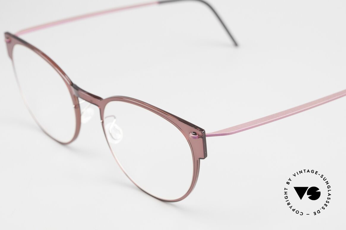 Lindberg 6559 NOW Vintage Designerbrille Damen, hauchdünne semi-transparente Front: Leichtigkeit pur, Passend für Damen