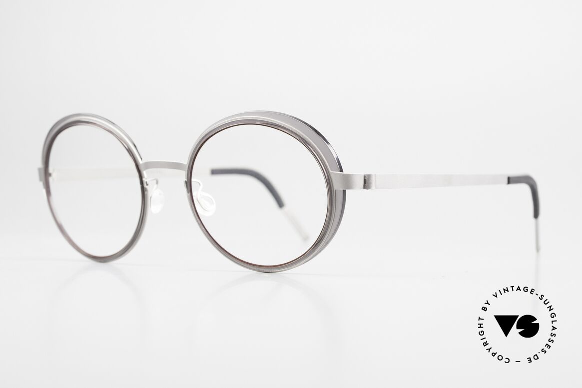 Lindberg 9732 Strip Titanium Damenbrille Designer Rund, wunderschöne Damen-Brillenfassung mit Inner-Rims, Passend für Damen
