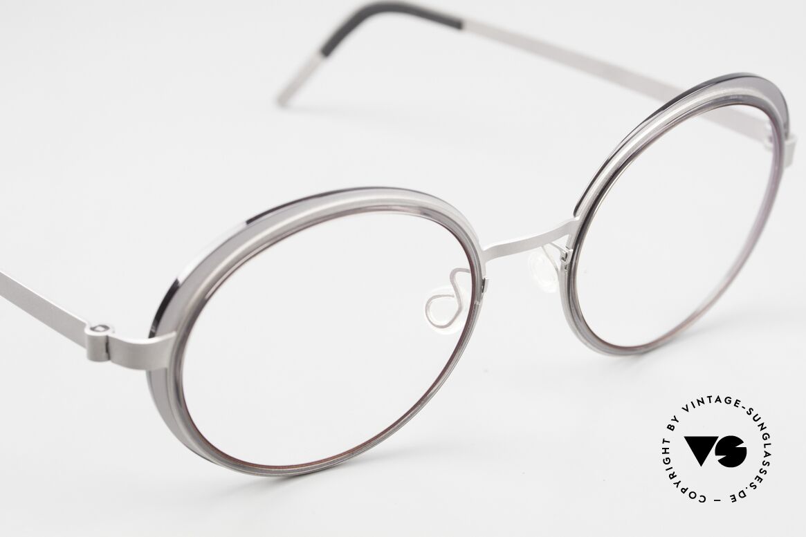 Lindberg 9732 Strip Titanium Damenbrille Designer Rund, ungetragenes Designerstück mit original Lindberg Etui, Passend für Damen
