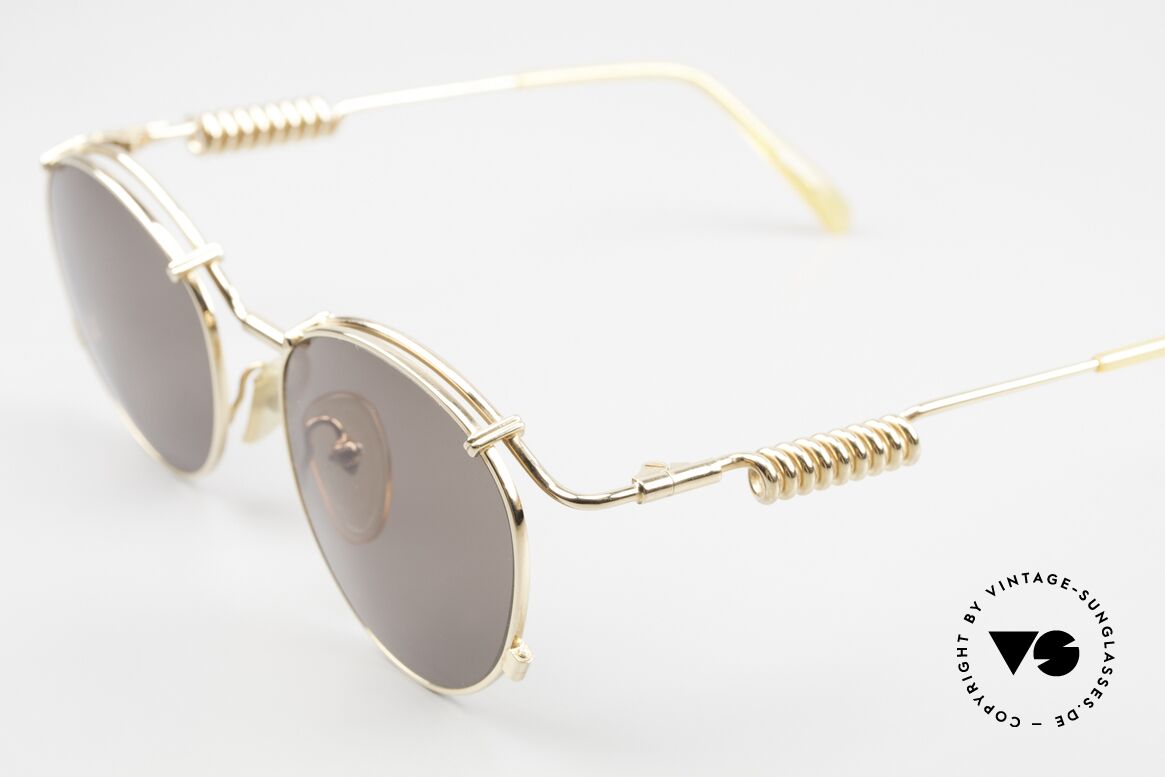 Jean Paul Gaultier 56-9174 Industrial 90er Sonnenbrille, zudem kostbar veredelt (22kt vergoldeter Rahmen), Passend für Herren und Damen