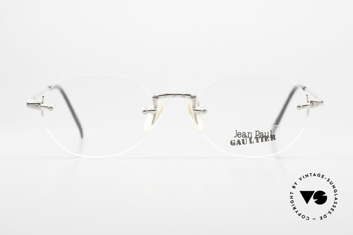 Jean Paul Gaultier 55-4671 Randlose JPG Designerbrille, 90er vintage Designer-Fassung von Jean Paul Gaultier, Passend für Herren und Damen Jean Paul Gaultier 55-4671 Randlose JPG Designerbrille, 90er vintage Designer-Fassung von Jean Paul Gaultier, Passend für Herren und Damen