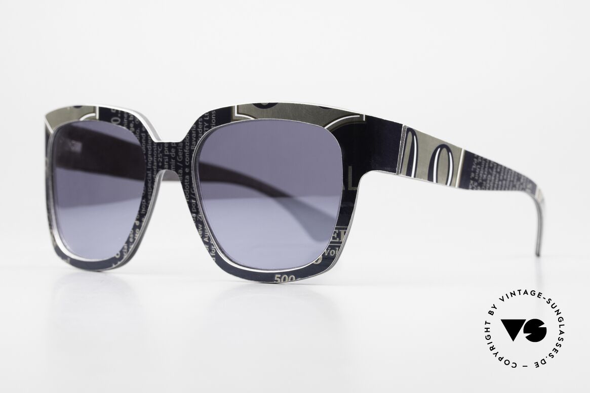 W-Eye YS102 Holzbrille aus Italien, dann mit Alufolien kombiniert; siehe www.w-eye.it, Passend für Herren und Damen