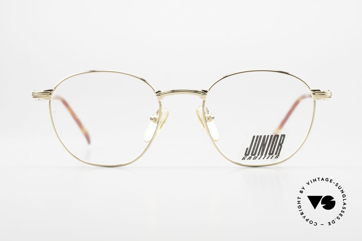Jean Paul Gaultier 57-3178 22kt Vergoldete Panto Brille, absolute Spitzenqualität (22kt vergoldet; 22kt GP), Passend für Herren und Damen