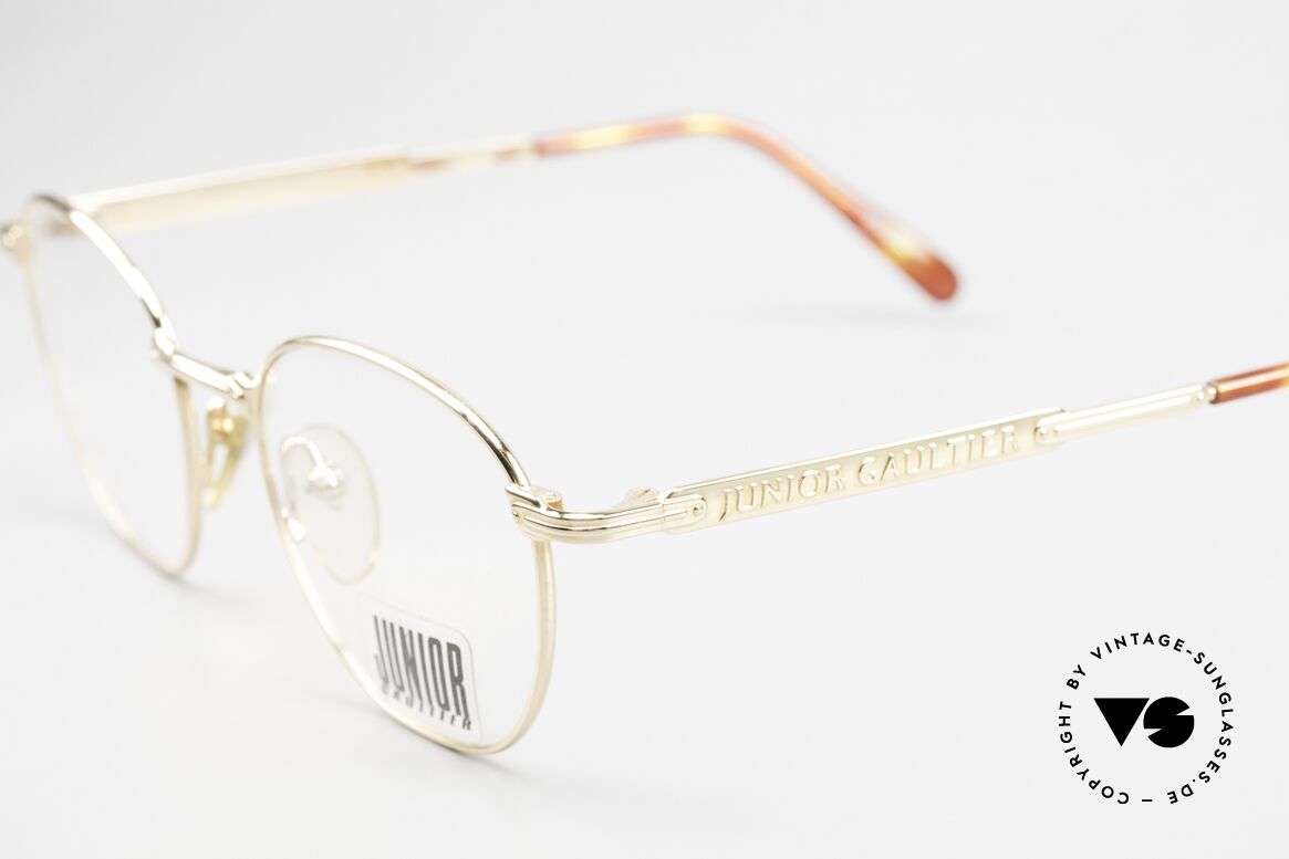 Jean Paul Gaultier 57-3178 22kt Vergoldete Panto Brille, ungetragen (wie alle unsere vintage JP Gaultiers), Passend für Herren und Damen