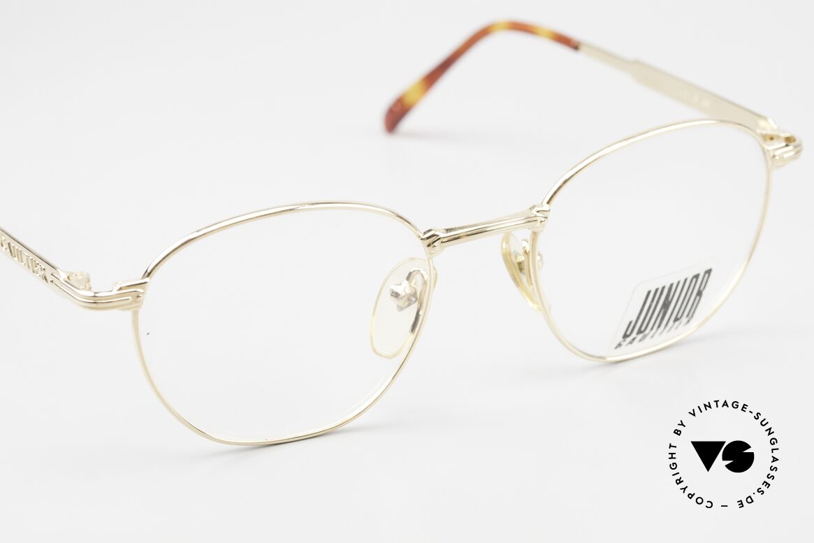 Jean Paul Gaultier 57-3178 22kt Vergoldete Panto Brille, KEINE RETROBRILLE, sondern echt alt & vintage!, Passend für Herren und Damen