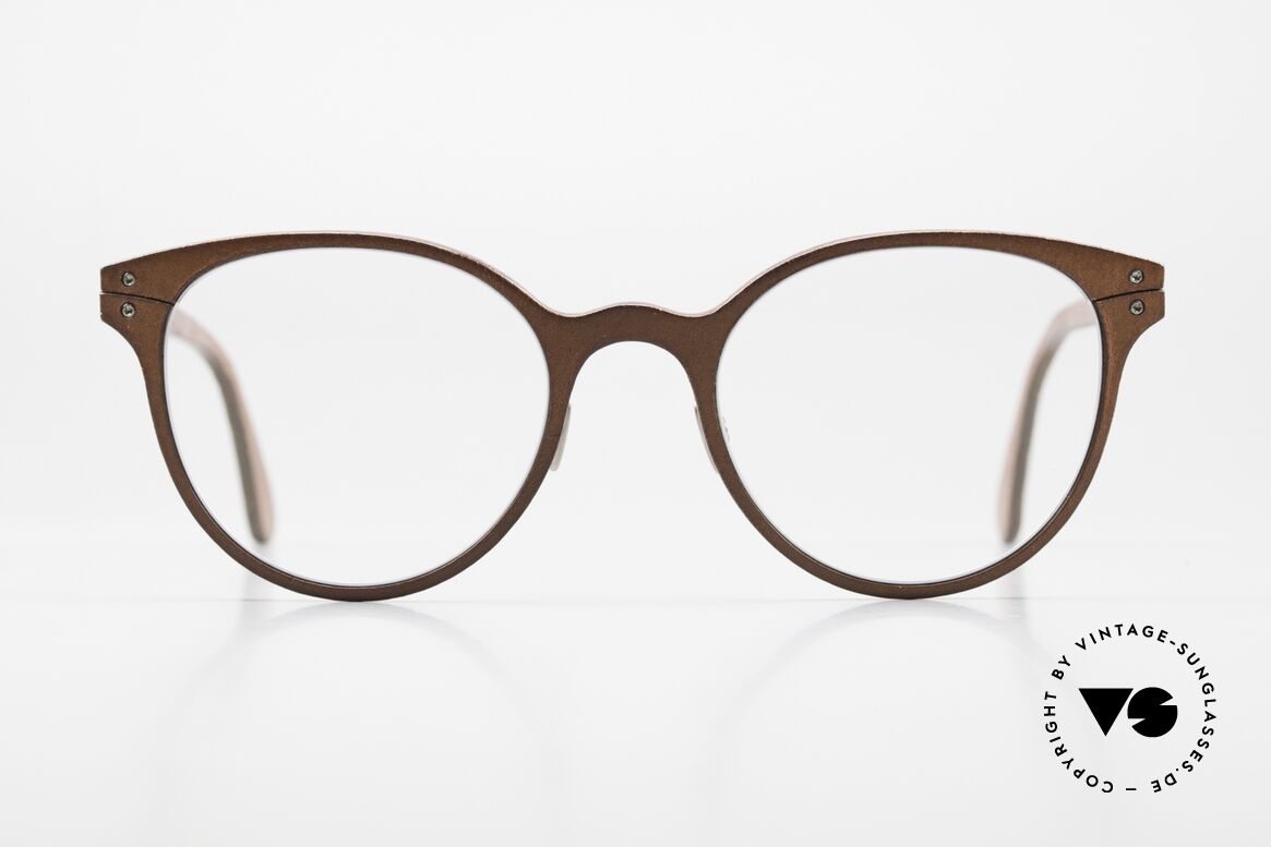 Lucas de Stael Minotaure Thin 05 Luxusbrille Mit Lederüberzug, eine klassische Designerbrille; handmade in France, Passend für Damen
