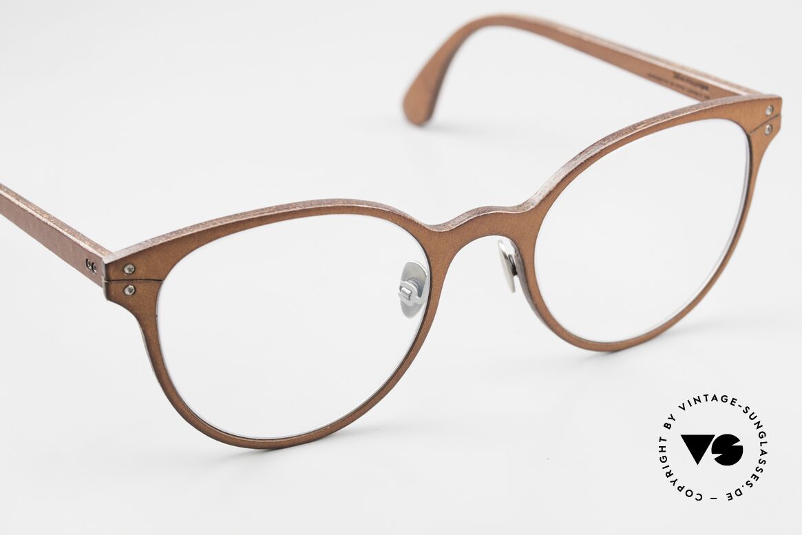 Lucas de Stael Minotaure Thin 05 Luxusbrille Mit Lederüberzug, ungetragen von 2017; Lieferung in einem de Staël Etui, Passend für Damen