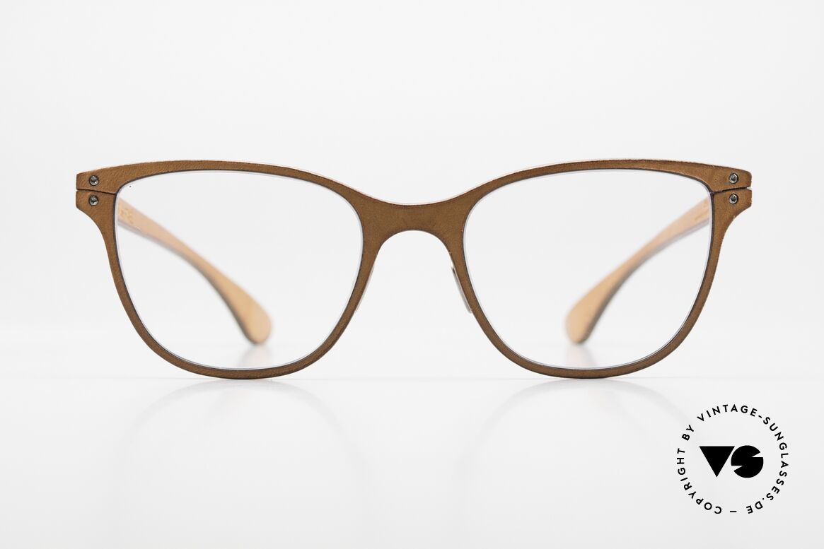 Lucas de Stael Minotaure Thin 04 Damenbrille Mit Leder, eine klassische Designerbrille; handmade in France, Passend für Damen