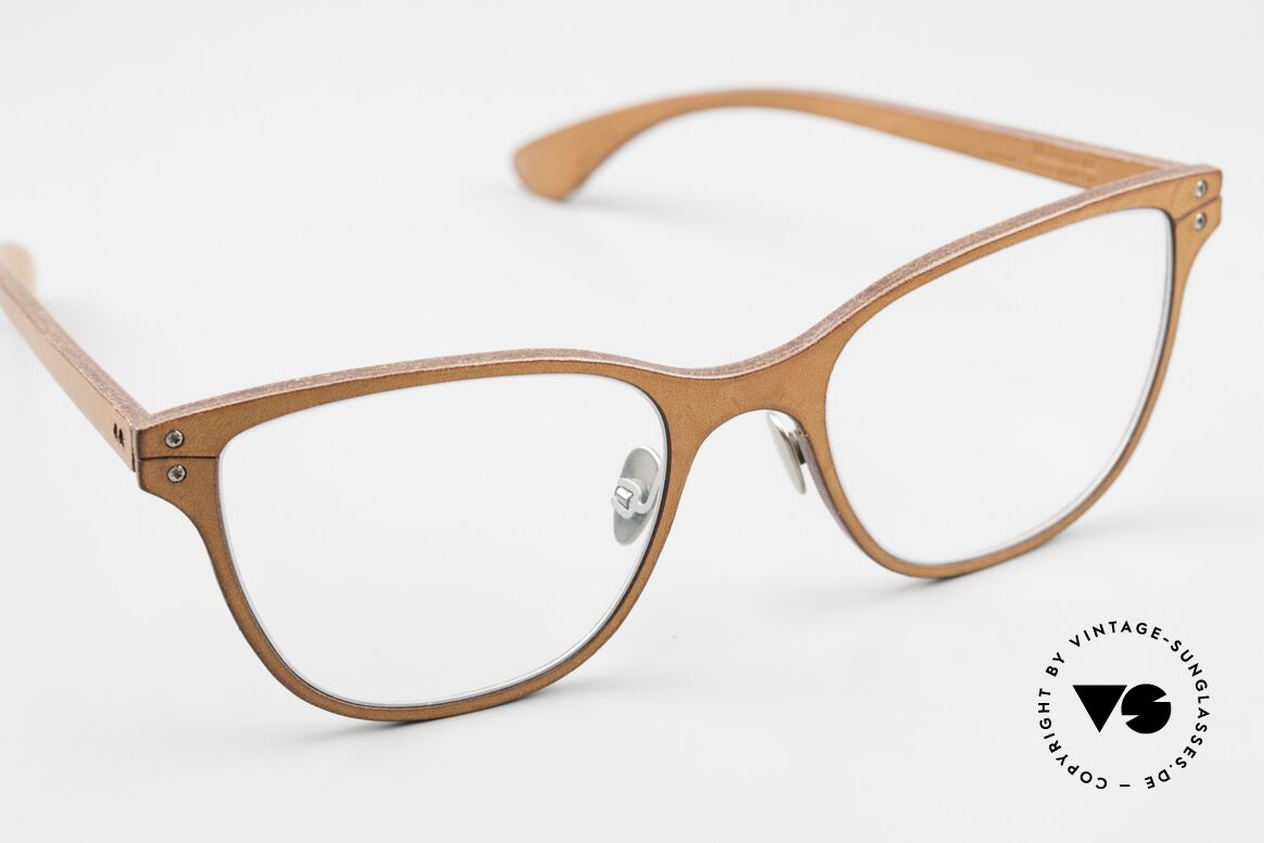 Lucas de Stael Minotaure Thin 04 Damenbrille Mit Leder, ungetragen von 2017; Lieferung in einem de Staël Etui, Passend für Damen