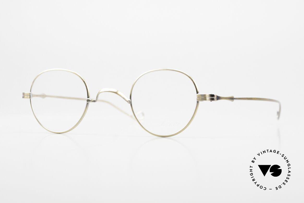 Lunor II 15 Panto Brille Antik Gold, vintage Brille im Panto-Design der LUNOR II Serie, Passend für Herren und Damen