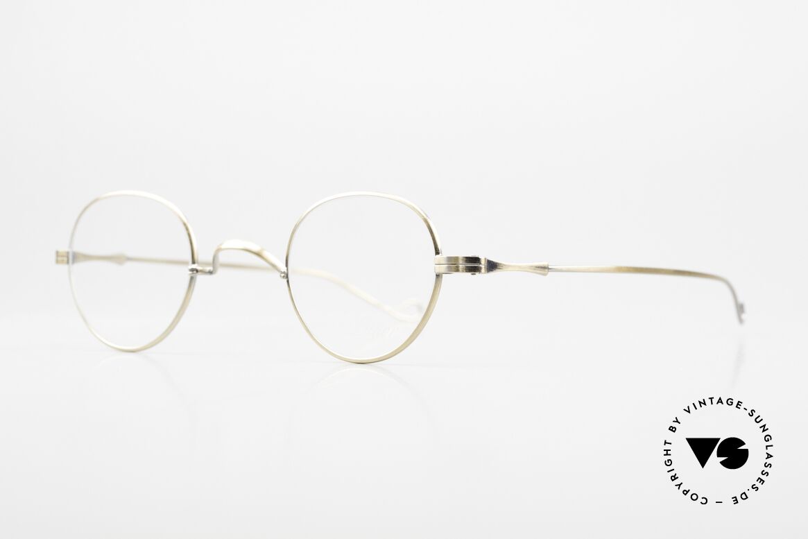 Lunor II 15 Panto Brille Antik Gold, Fassung in Größe 39/26; für große Stärken geeignet, Passend für Herren und Damen