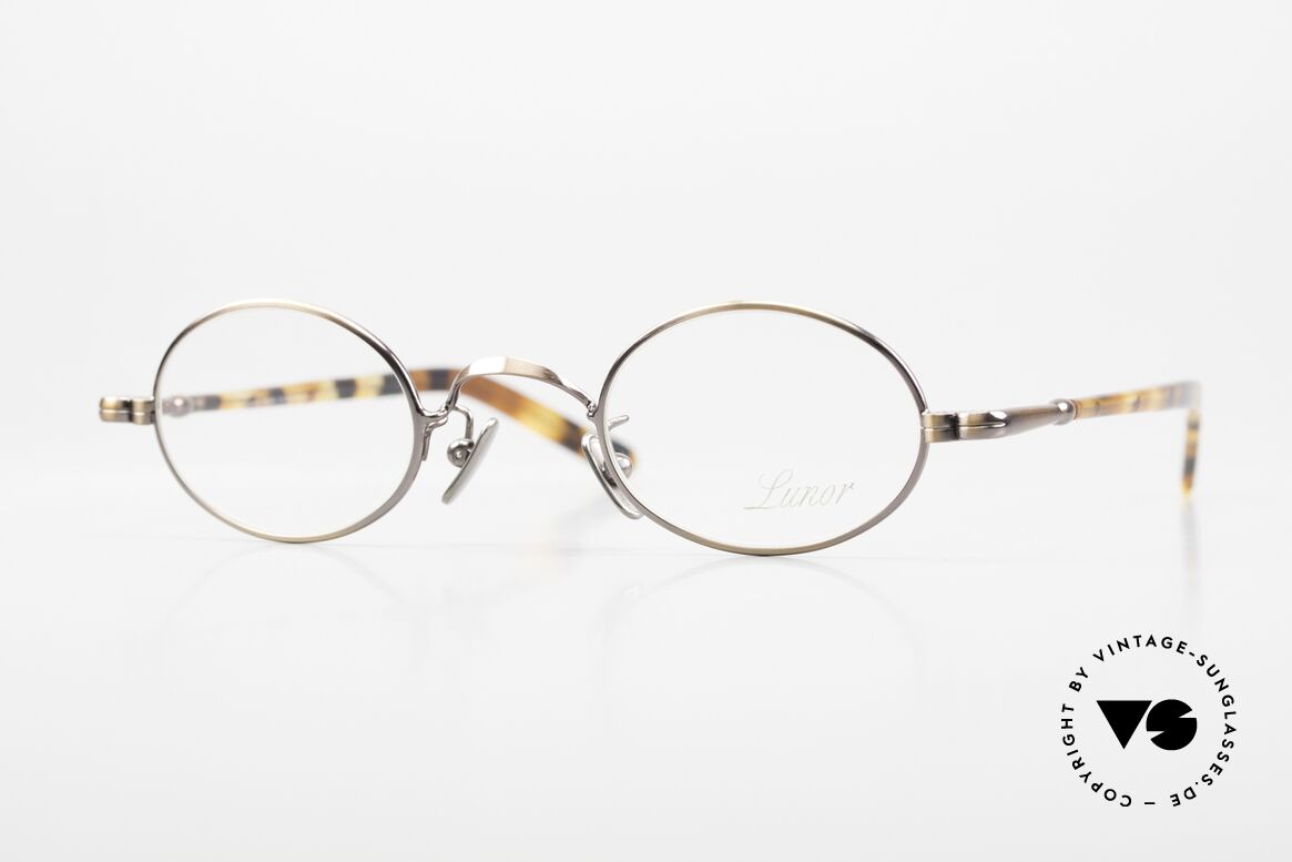 Lunor VA 101 Kleine Ovale Vintage Brille, kleine ovale Lunor Brillenfassung, made in Germany, Passend für Herren und Damen
