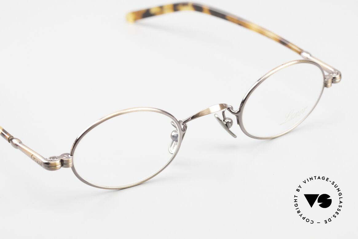Lunor VA 101 Kleine Ovale Vintage Brille, Nasenpads aus reinem Titan; in SMALL Größe 40/23, Passend für Herren und Damen