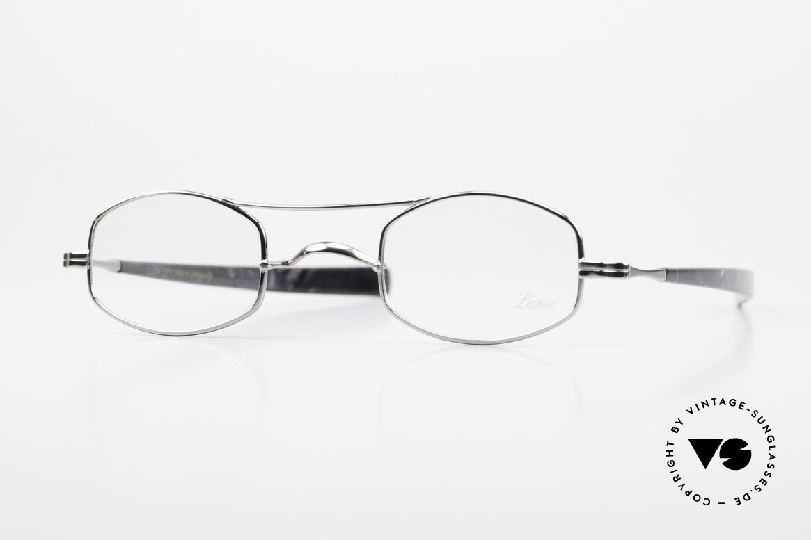 Lunor II A 16 Platin-Plattierte 90er Brille, interessante Lunor Brille der Lunor "II"-Baureihe, Passend für Herren und Damen