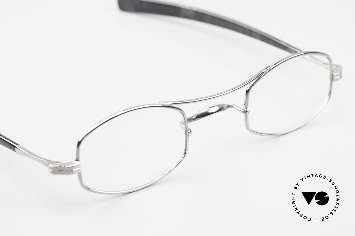 Lunor II A 16 Platin-Plattierte 90er Brille, bekannt für den W-Steg und die schlichten Formen, Passend für Herren und Damen