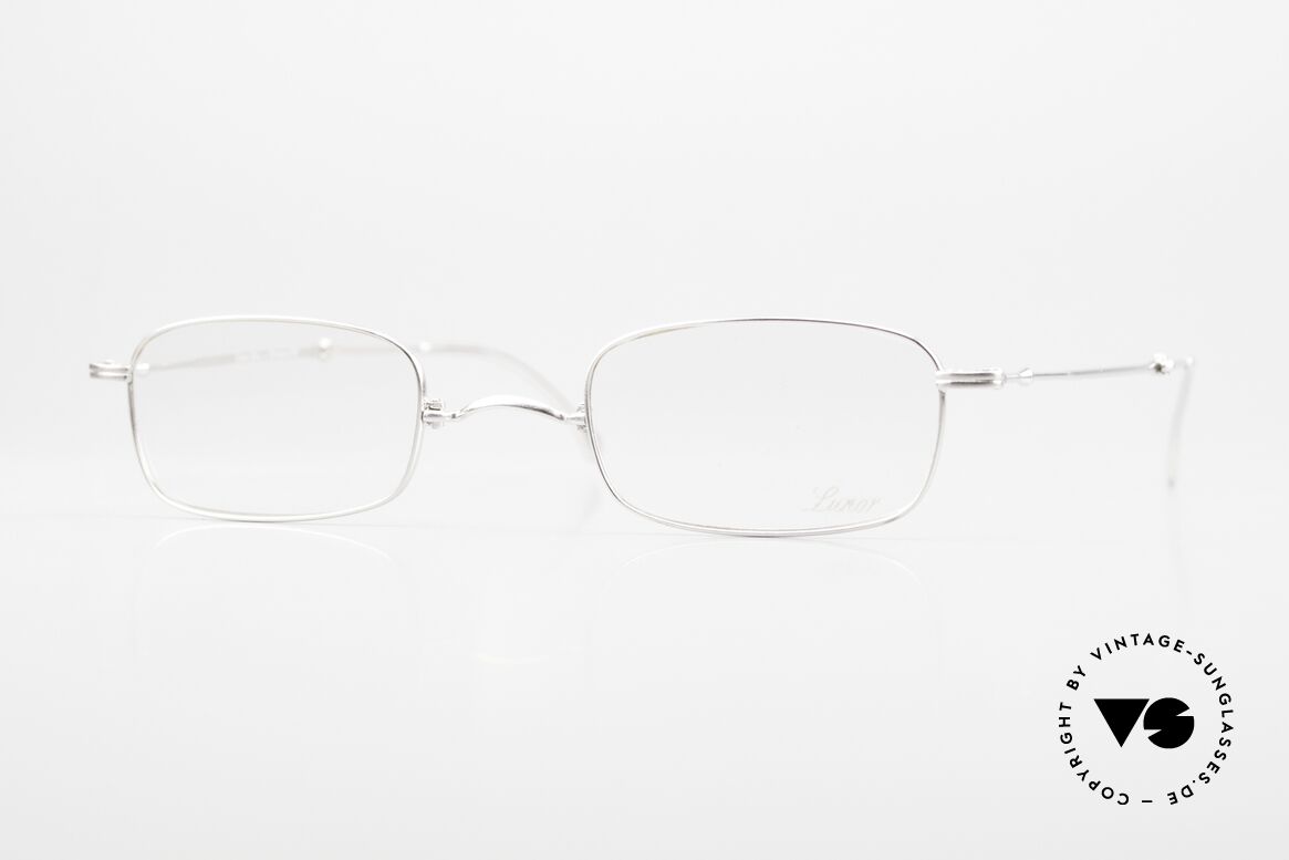 Lunor XXV Folding 01 Faltbare Eckige Brille Unisex, LUNOR Faltbrille XXV 01 aus Edelstahl, Größe 46/22, Passend für Herren und Damen