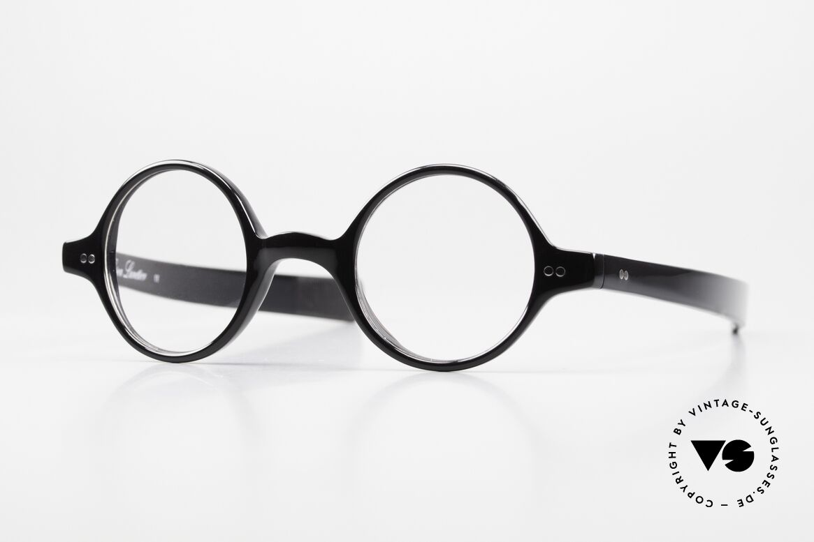 Lesca P60 Runde Brille Damen & Herren, runde LESCA Brille, Mod. P60 in Schwarz (C. 01), Passend für Herren und Damen