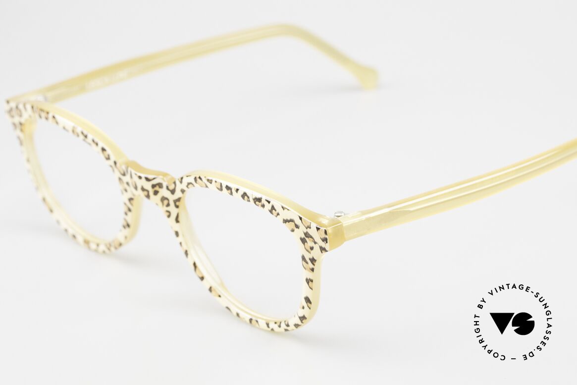 Lesca Pantos 2 Gemusterte Brille Für Damen, schöne Azetat-Brille, made in France, handgemacht, Passend für Damen