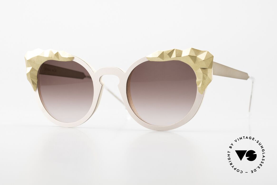 Nina Mur Liliana Damen Sonnenbrille Echtholz, Nina Mûr Eyewear Holzbrille aus Madrid, Spanien, Passend für Damen