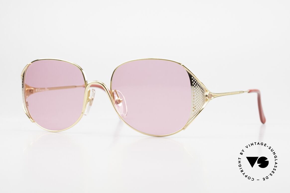 Christian Dior 2362 Damen Sonnenbrille In Pink, luxuriöse Damenbrille aus den 80er Jahren von Dior, Passend für Damen