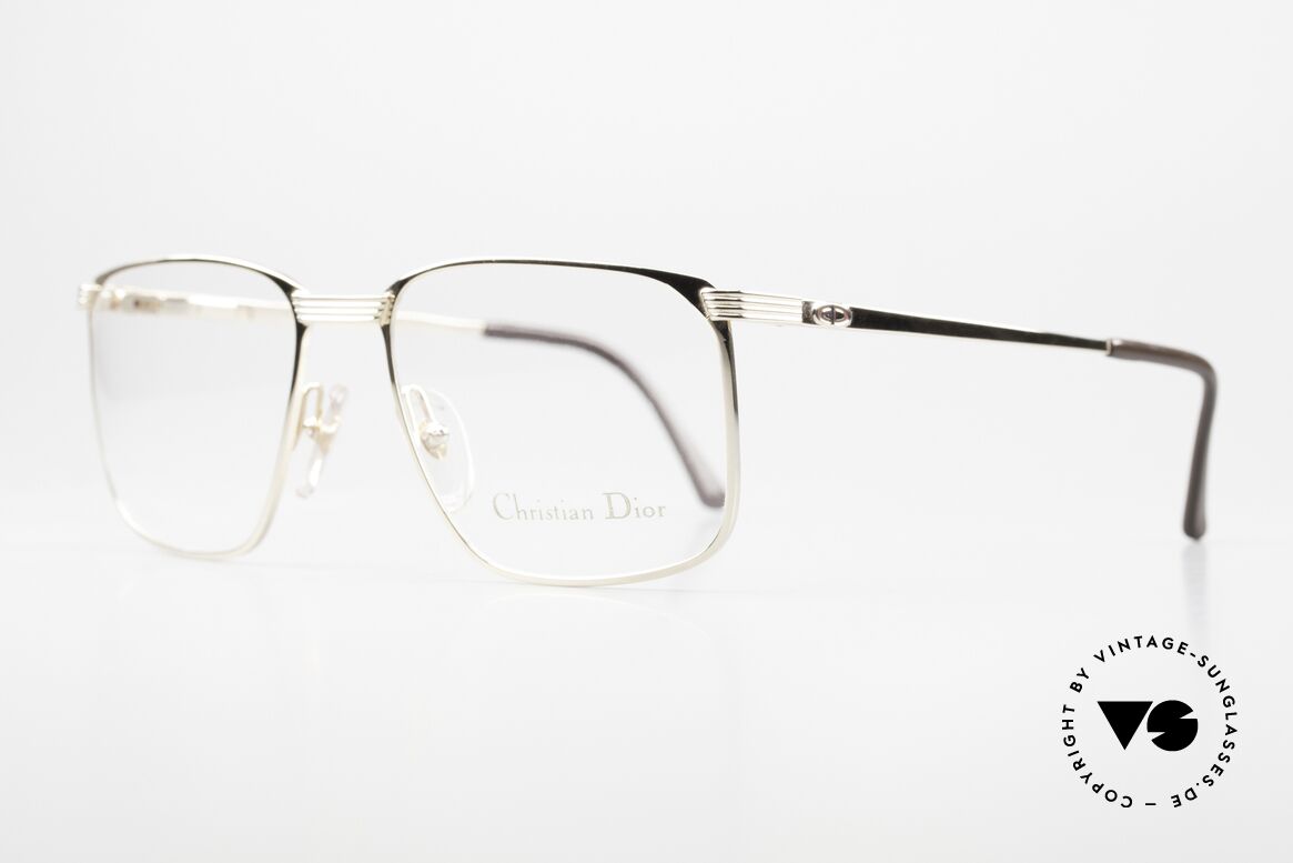 Christian Dior 2728 80er Herren Brillenfassung, vergoldeter Rahmen mit flexiblen Federscharnieren, Passend für Herren