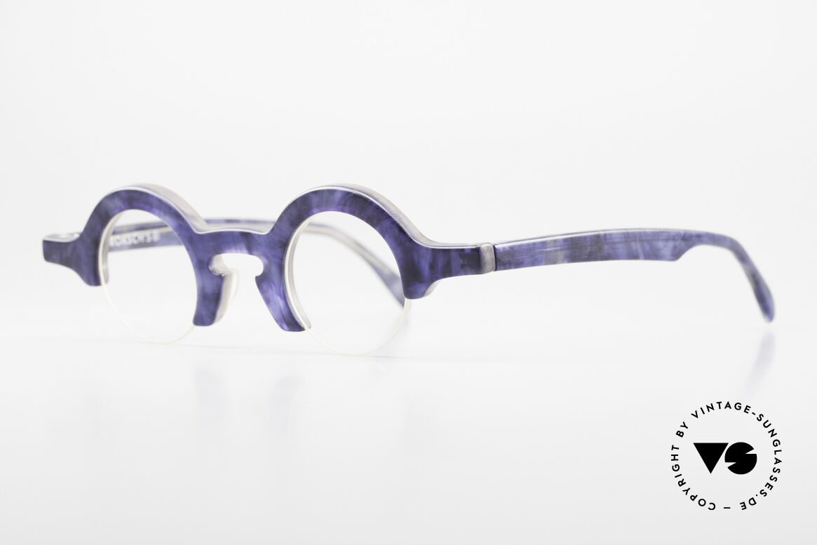 Proksch's A2 90er Brille Halb Rahmenlos, futuristisches Design vergangener Tage (90er), Passend für Herren und Damen