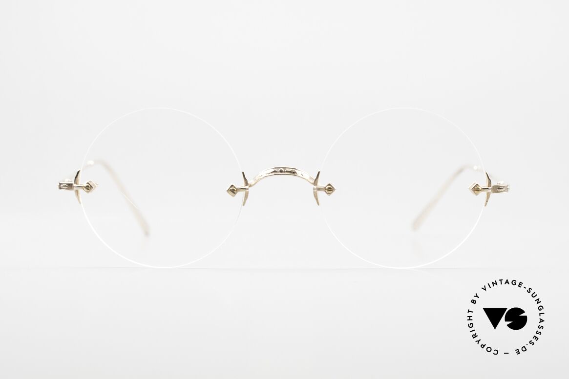 Gernot Lindner GL-RD34 RG Rosé Gold Veredelt, randlose 925er Silber-Brille, GL-RD34, Gr. 45-21, Passend für Herren und Damen