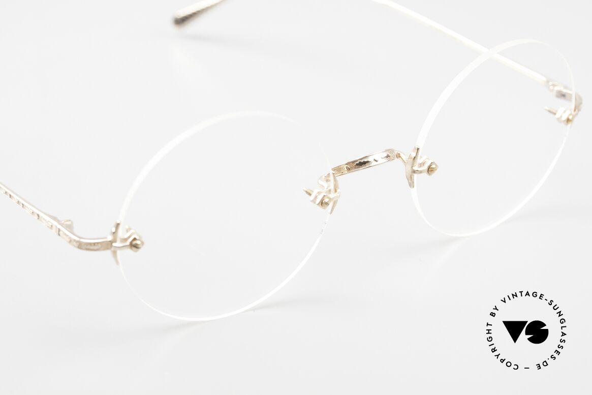 Gernot Lindner GL-RD34 RG Rosé Gold Veredelt, er kreierte Brillen ganz aus echtem Sterling Silber, Passend für Herren und Damen