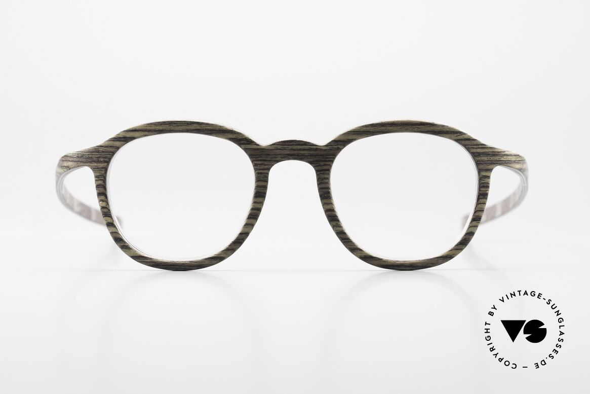 W-Eye 603 Echte Naturbrille Von 2015, W-Eye Holzbrille aus Italien; Größe 45-21, 146mm, Passend für Herren und Damen