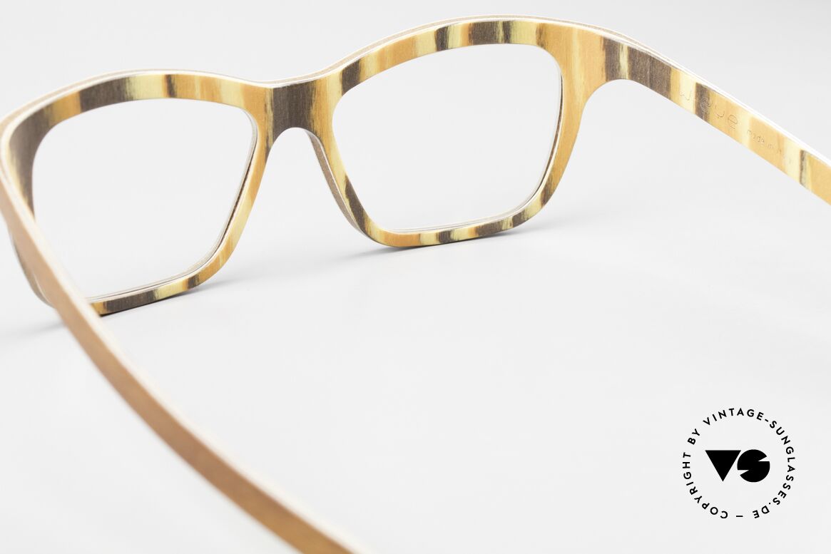 W-Eye 404 Unisex Holzbrille aus Italien, Größe: large, Passend für Herren und Damen