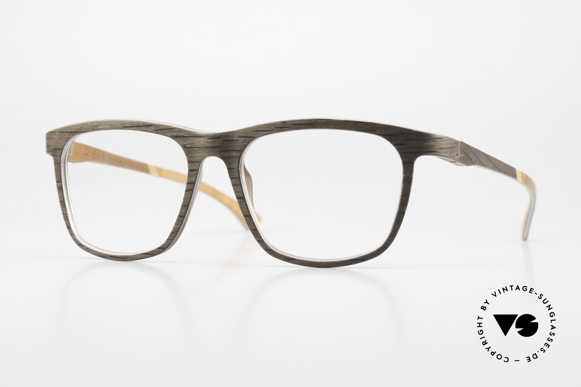 W-Eye Alpha15 Herren Holzbrille aus Italien, W-Eye Holzbrille, P Alpha 15 L3 6A, in Größe 55-18, Passend für Herren