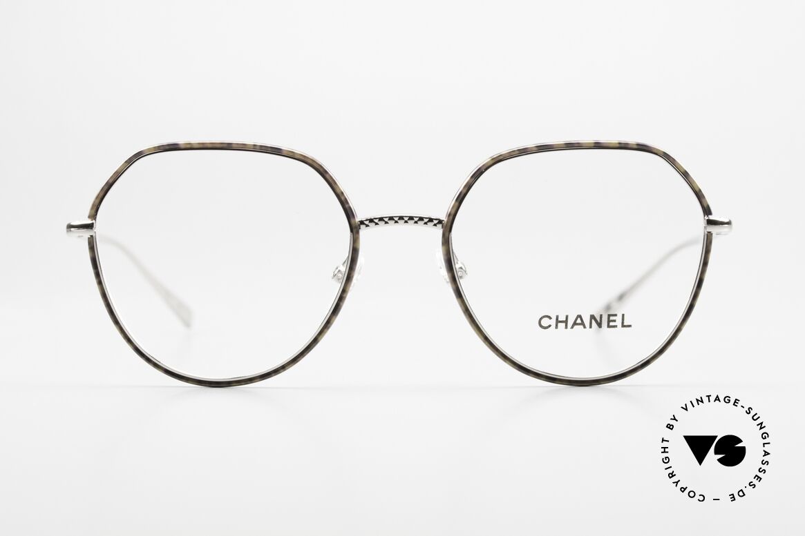 Chanel 2189 Designerbrille Luxus Damen, Fassung in silber und kastanienbraun; Damenbrille!, Passend für Damen