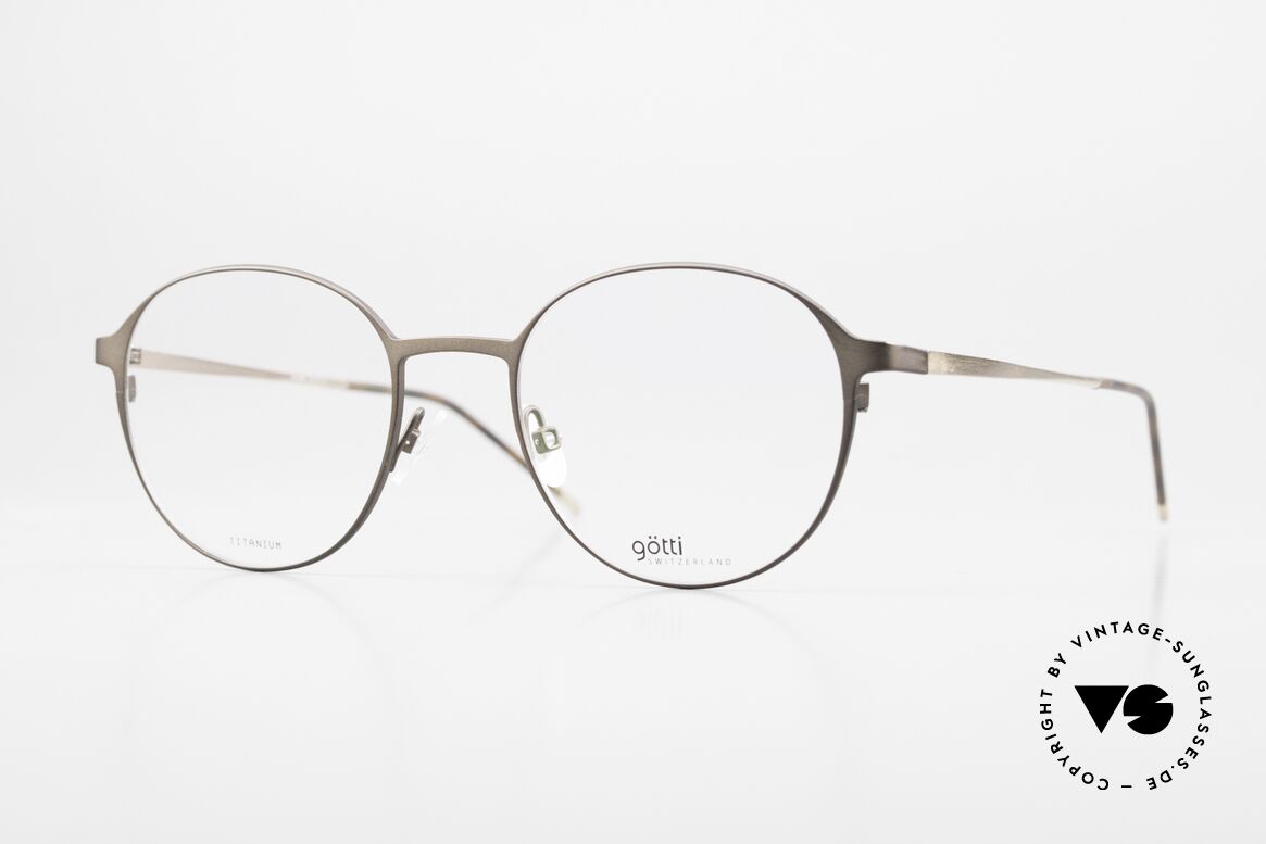 Götti Lewis Superleichte Titanbrille, Götti / Goetti Brille Lewis, col. BRM-G, Größe 49/19, Passend für Herren und Damen