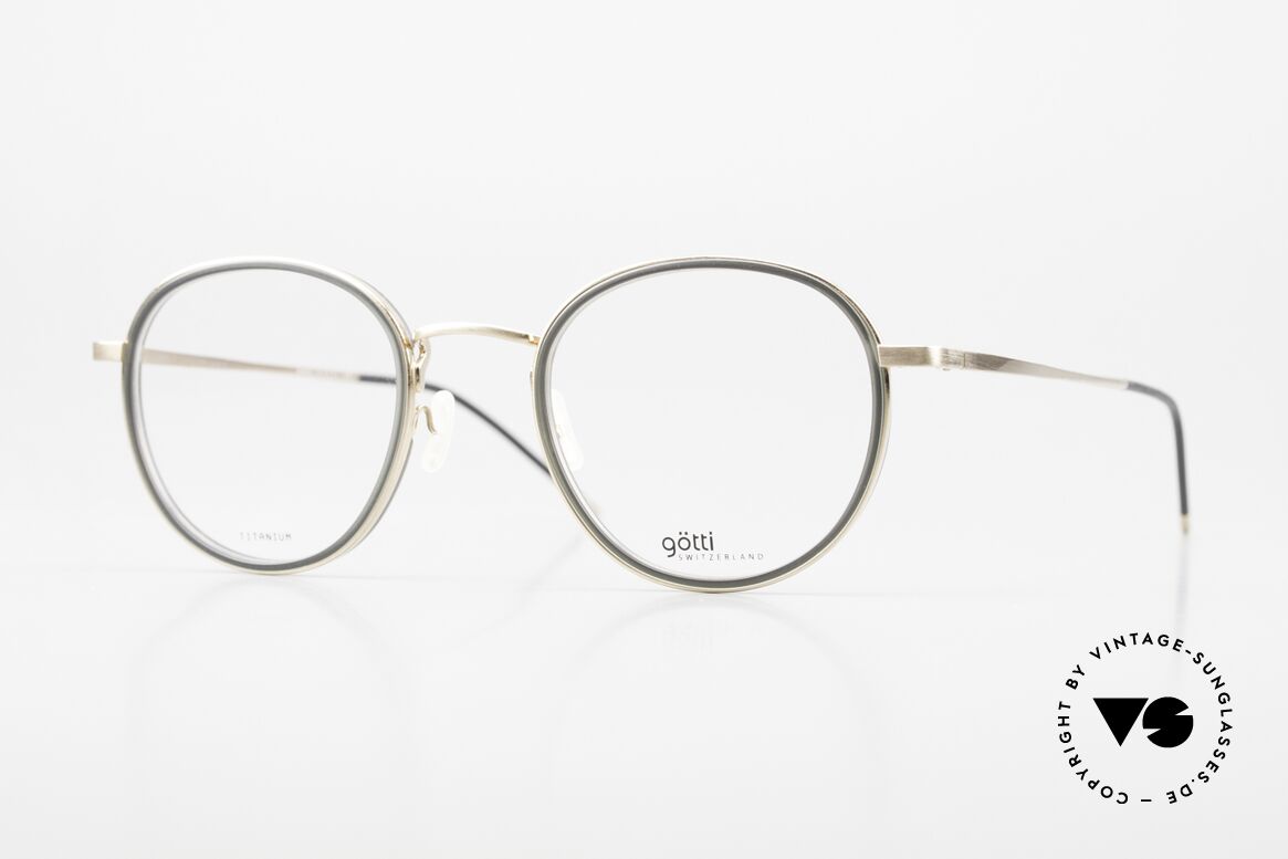 Götti Deek Pantobrille aus Titanium, Götti / Goetti Brille Deek, col. GLB-DTM, Gr. 49/22, Passend für Herren und Damen