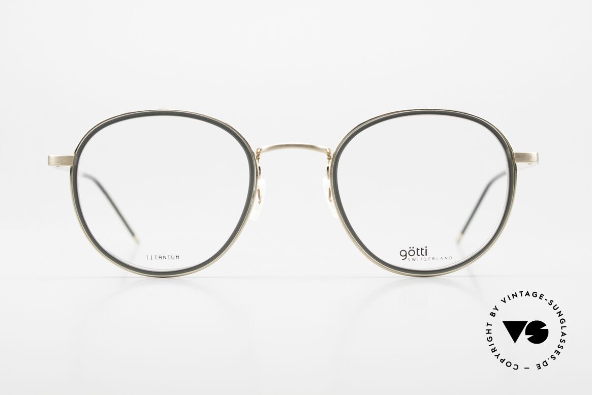 Götti Deek Pantobrille aus Titanium, eine superleichte Titanium-Fassung, made in Japan, Passend für Herren und Damen