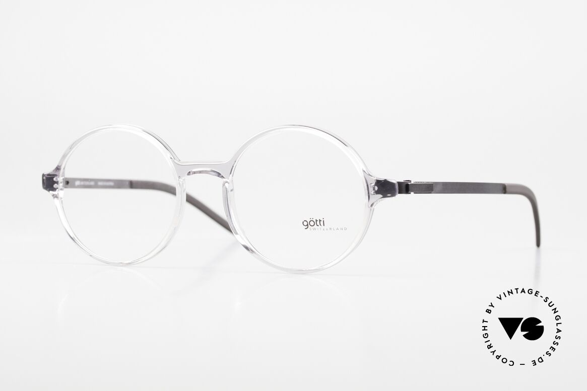 Götti Sedrin Zeitlos Transparent Schwarz, Götti / Goetti Brille Sedrin, col. TBG-B, Gr. 50/17, Passend für Herren und Damen